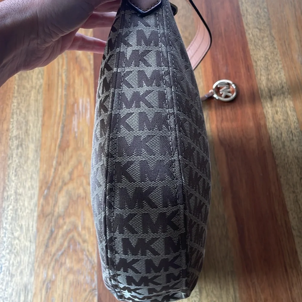 Michael Kors Brown Logo Shoulder Bag